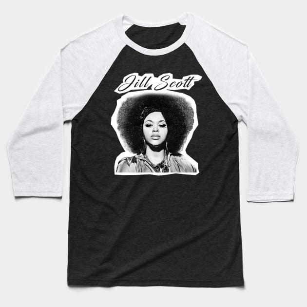 Jill Scott Baseball T-Shirt by KIJANGKIJANGAN